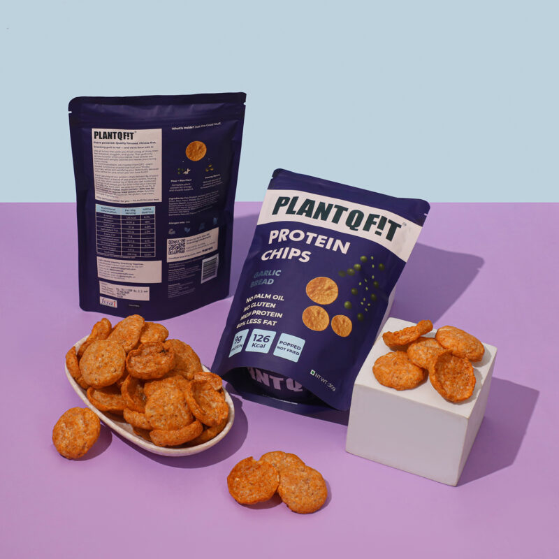 PlantQFit - Garlic bread Protein Chips