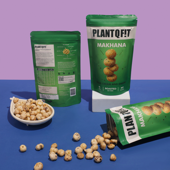 PlantQFit Roasted Makhana-Sour Cream & Onion | 81 Kcal| Gluten-Free, - Image 1