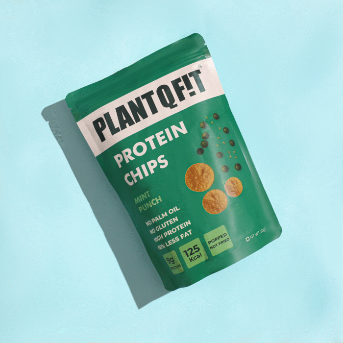 PlantQFit Protein Chips- Mint Punch| 9g Protein|125 Kcal|Gluten-Free|Low Fat - Image 4