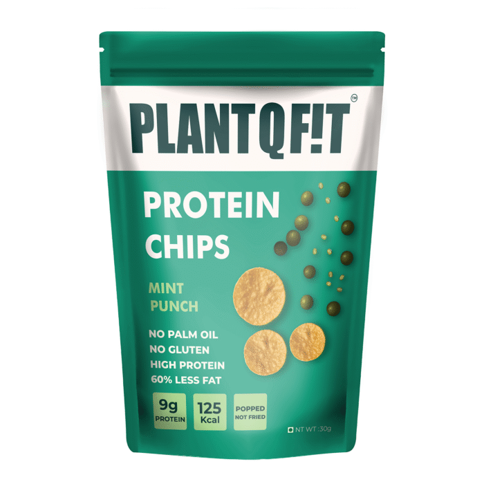 PlantQFit Protein Chips- Mint Punch| 9g Protein|125 Kcal|Gluten-Free|Low Fat - Image 2