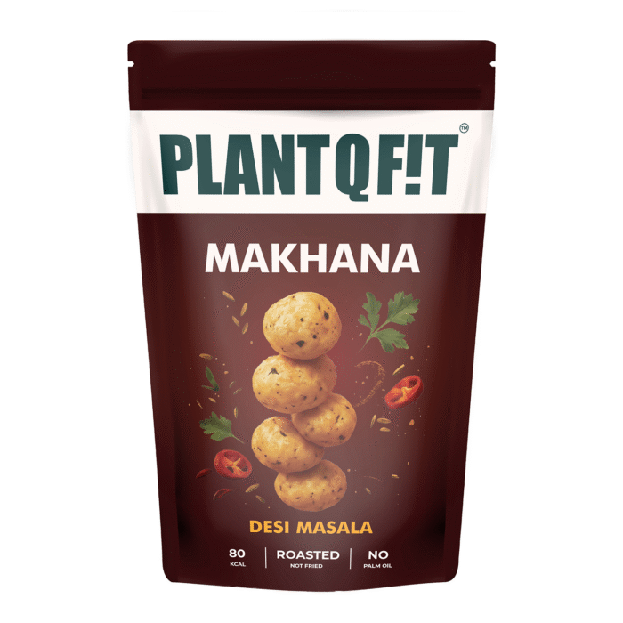 PlantQFit Roasted Makhana-Desi Masala | 80 Kcal |Gluten-Free| Roasted - Image 2